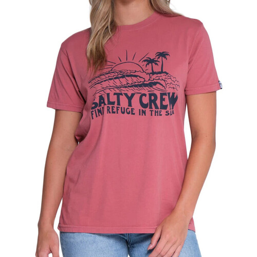 Abbigliamento Donna T-shirt & Polo Salty Crew SC20035524W Rosa