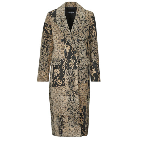 Abbigliamento Donna Cappotti Desigual COAT NIZA Beige / Nero