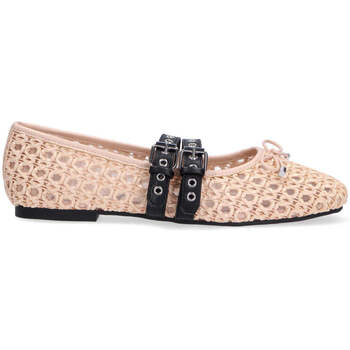 Scarpe Donna Ballerine Loafer ballerine in pelle intrecciata nude Rosa