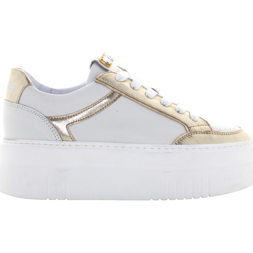 Scarpe Donna Sneakers basse Meline donna sneakers con platform NI 652/STR BIANCO ORO Altri