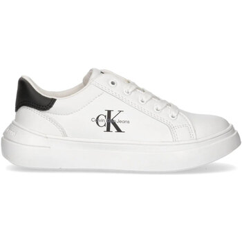 Scarpe Bambina Sneakers basse Calvin Klein Jeans SNEAKER BASSA ALLACCIATA Bianco