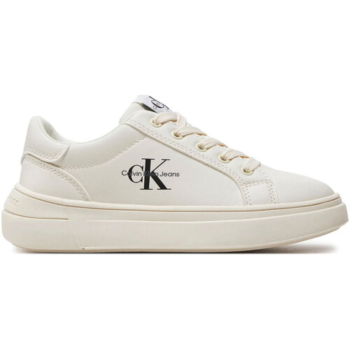 Scarpe Bambina Sneakers basse Calvin Klein Jeans SNEAKER BASSA ALLACCIATA Beige