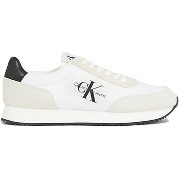 Scarpe Uomo Sneakers Calvin Klein Jeans Retro Runner Bianco