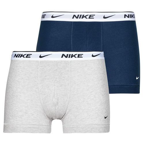 Biancheria Intima Uomo Boxer Nike EVERYDAY COTTON STRETCH X2 Blu / Grigio