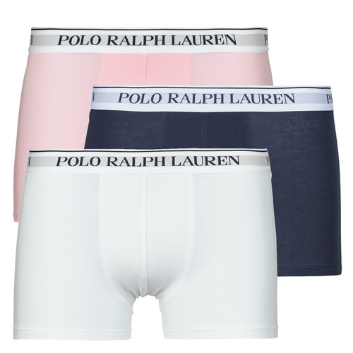 Biancheria Intima Uomo Boxer Polo Ralph Lauren CLSSIC TRUNK-3 PACK-TRUNK Bianco / Marine / Rosa