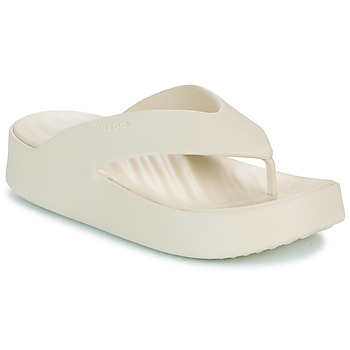 Scarpe Donna Infradito Crocs Getaway Platform Flip Beige