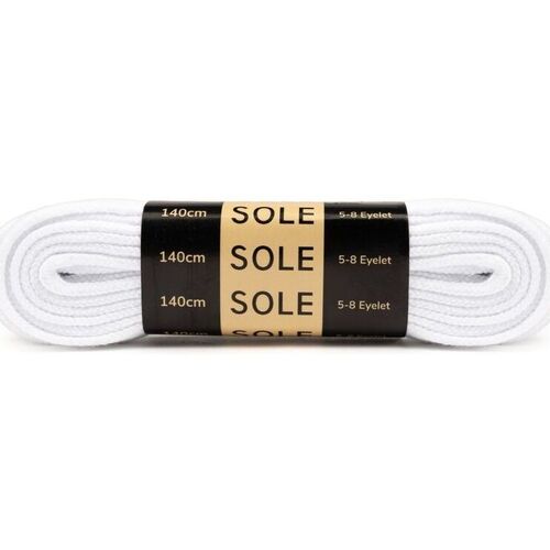 Accessori Lacci Sole 140Cm Flat Trainer Lacci Bianco