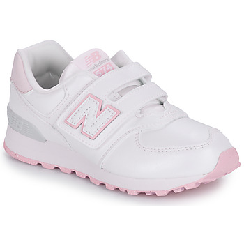 Scarpe Bambina Sneakers basse New Balance 574 Bianco / Rosa