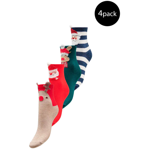 Biancheria Intima Donna Calzini Only ONLXIA MULTI XMAS SOCK BOX 4-PACK - 15273809 Rosso