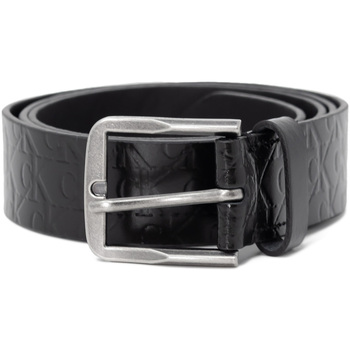 Accessori Uomo Cinture Calvin Klein Jeans CLASSIC FLAT LTHR BELT 35MM AOP K50K511518 Nero