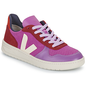 Scarpe Donna Sneakers basse Veja V-10 Rosa / Rosso