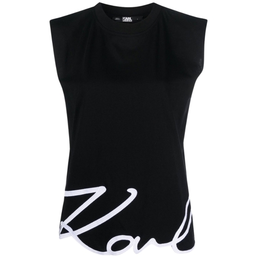 Abbigliamento Donna Top / T-shirt senza maniche Karl Lagerfeld  Nero