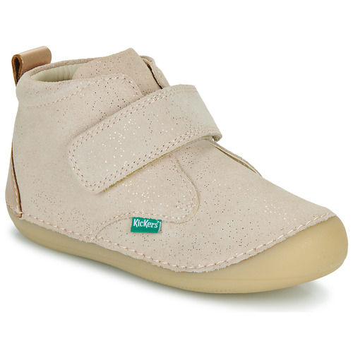 Scarpe Bambina Stivaletti Kickers SABIO Beige / Oro