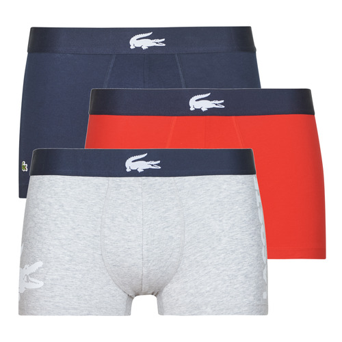 Biancheria Intima Uomo Boxer Lacoste 5H1803 X3 Marine / Grigio / Rosso