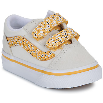 Scarpe Bambina Sneakers basse Vans Old Skool V Bianco / Giallo