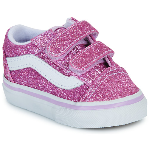 Scarpe Bambina Sneakers basse Vans TD Old Skool V Rosa / Pailleté