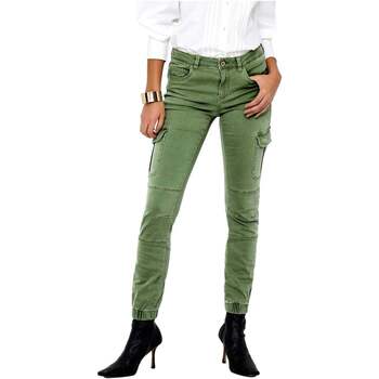 Abbigliamento Donna Pantalone Cargo Only  Verde