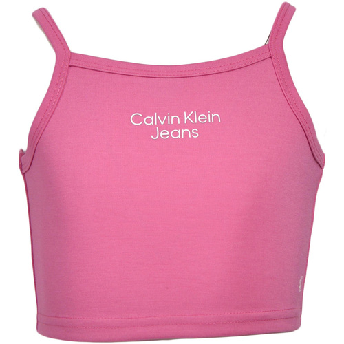 Abbigliamento Unisex bambino Top / T-shirt senza maniche Calvin Klein Jeans - Top fuxia IG0IG01467-VTB Rosa