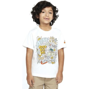 Abbigliamento Unisex bambino T-shirt maniche corte Nike Maglietta Bambino Doodlevision Bianco