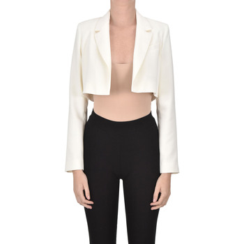 Abbigliamento Donna Giacche Nenette Blazer cropped in crepè CSG00004023AI Bianco