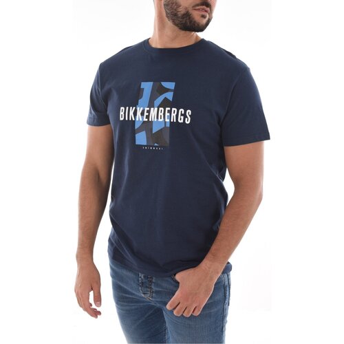 Abbigliamento Uomo T-shirt maniche corte Bikkembergs maniche corte BKK3MTS03 - Uomo Blu