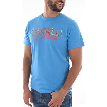 Abbigliamento Uomo T-shirt maniche corte Roberto Cavalli maniche corte SXH01C JD060 - Uomo Blu