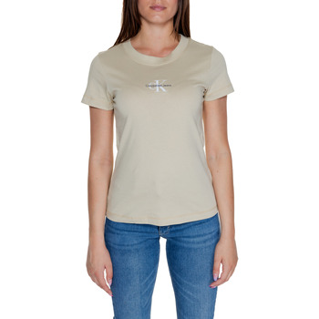 Abbigliamento Donna T-shirt maniche corte Calvin Klein Jeans MONOLOGO TEE J20J223563 Beige