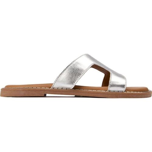 Scarpe Donna ciabatte Sole Noor Slide Sandali Argento