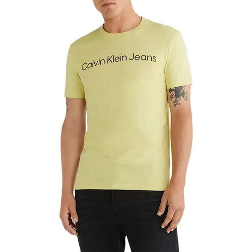 Abbigliamento Uomo T-shirt maniche corte Calvin Klein Jeans ATRMPN-46667 Giallo