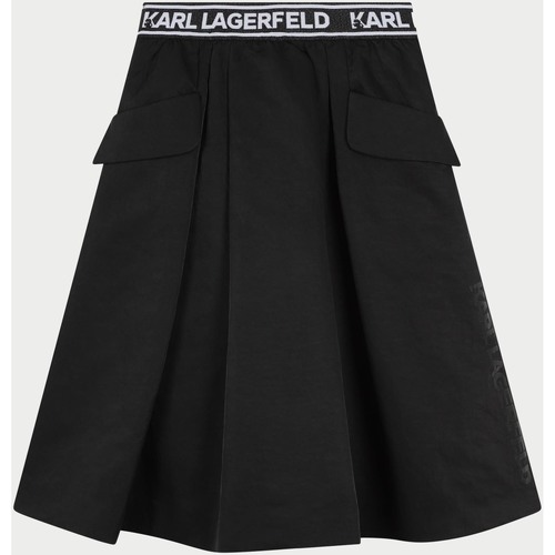 Abbigliamento Bambina Gonne Karl Lagerfeld Gonna per bambina  con elastico logato Nero