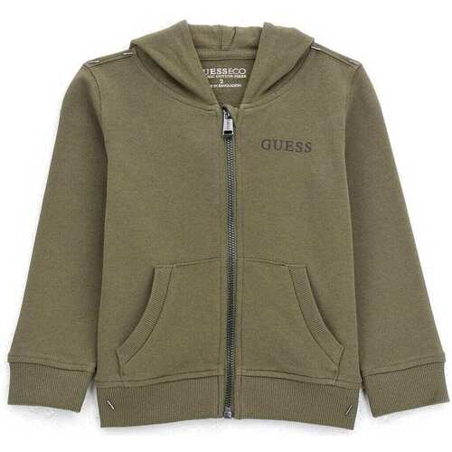 Abbigliamento Bambino Felpe Guess Felpa aperta con cappuccio logo triangolo N3YQ07KAUG0 Verde