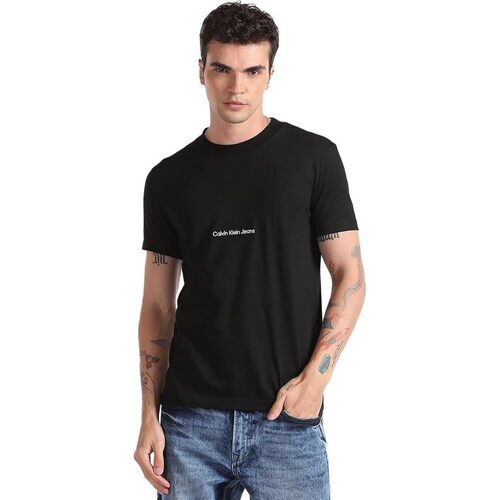 Abbigliamento Uomo T-shirt maniche corte Calvin Klein Jeans ATRMPN-46695 Nero