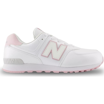 Scarpe Bambina Sneakers New Balance GC 574 Bianco