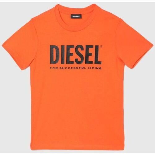 Abbigliamento Unisex bambino T-shirt & Polo Diesel 00J4P6 00YI9 TJUSTLOGO-K38L Arancio