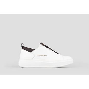 Scarpe Uomo Sneakers Alexander Smith WEMBLEY MAN WHITE DARK BROWN Bianco