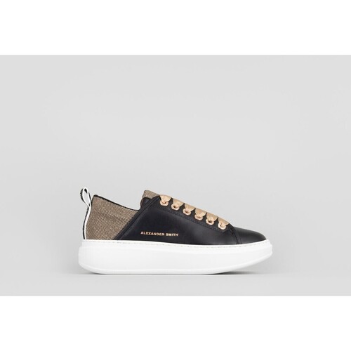 Scarpe Donna Sneakers Alexander Smith WEMBLEY WOMAN BLACK GOLD Nero