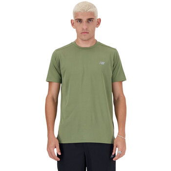 Abbigliamento Uomo T-shirt maniche corte New Balance RUN T-SHIRT Verde