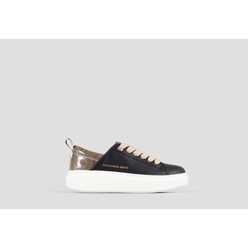 Scarpe Donna Sneakers Alexander Smith ECO-WEMBLEY WOMAN BLACK GOLD Nero