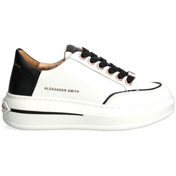 Scarpe Donna Sneakers Alexander Smith Sneaker Lancaster Woman White Black Bianco