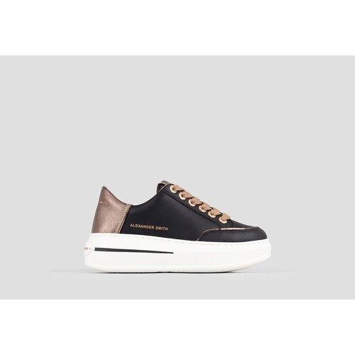 Scarpe Donna Sneakers Alexander Smith LANCASTER WOMAN BLACK DARK COPPER Nero