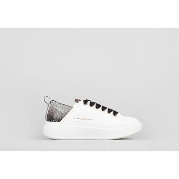 Scarpe Donna Sneakers Alexander Smith WEMBLEY WOMAN WHITE BLACK SILVER Bianco