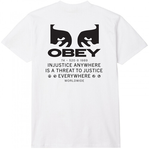 Abbigliamento Uomo T-shirt & Polo Obey justice everywhere Bianco