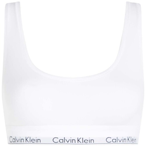 Biancheria Intima Donna Triangolo/Senza ferretto Calvin Klein Jeans Bralette Bianco