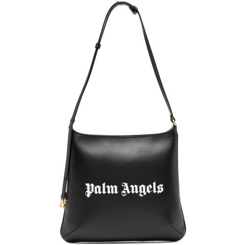 Borse Donna Tracolle Palm Angels LOGO LEATHER GIORGINA LARGE Nero