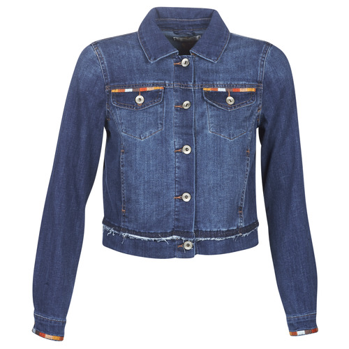 Clothing Women Denim jackets Cream DIWA Blue