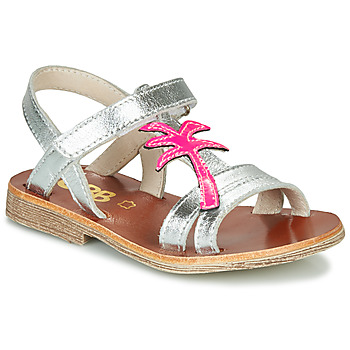 Shoes Girl Sandals GBB SAPELA Silver / Pink