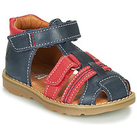 Shoes Boy Sandals GBB MACARON Marine / Red