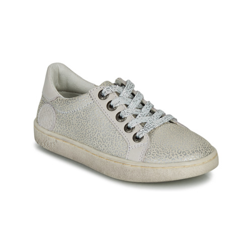 Shoes Girl Low top trainers Kickers LYKOOL Grey / Silver / Leopard