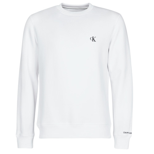 Clothing Men sweaters Calvin Klein Jeans CK ESSENTIAL REG CN White