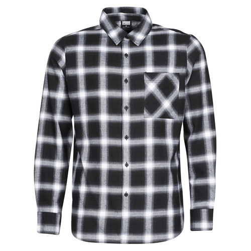 Clothing Men long-sleeved shirts Urban Classics TOBI Black / White